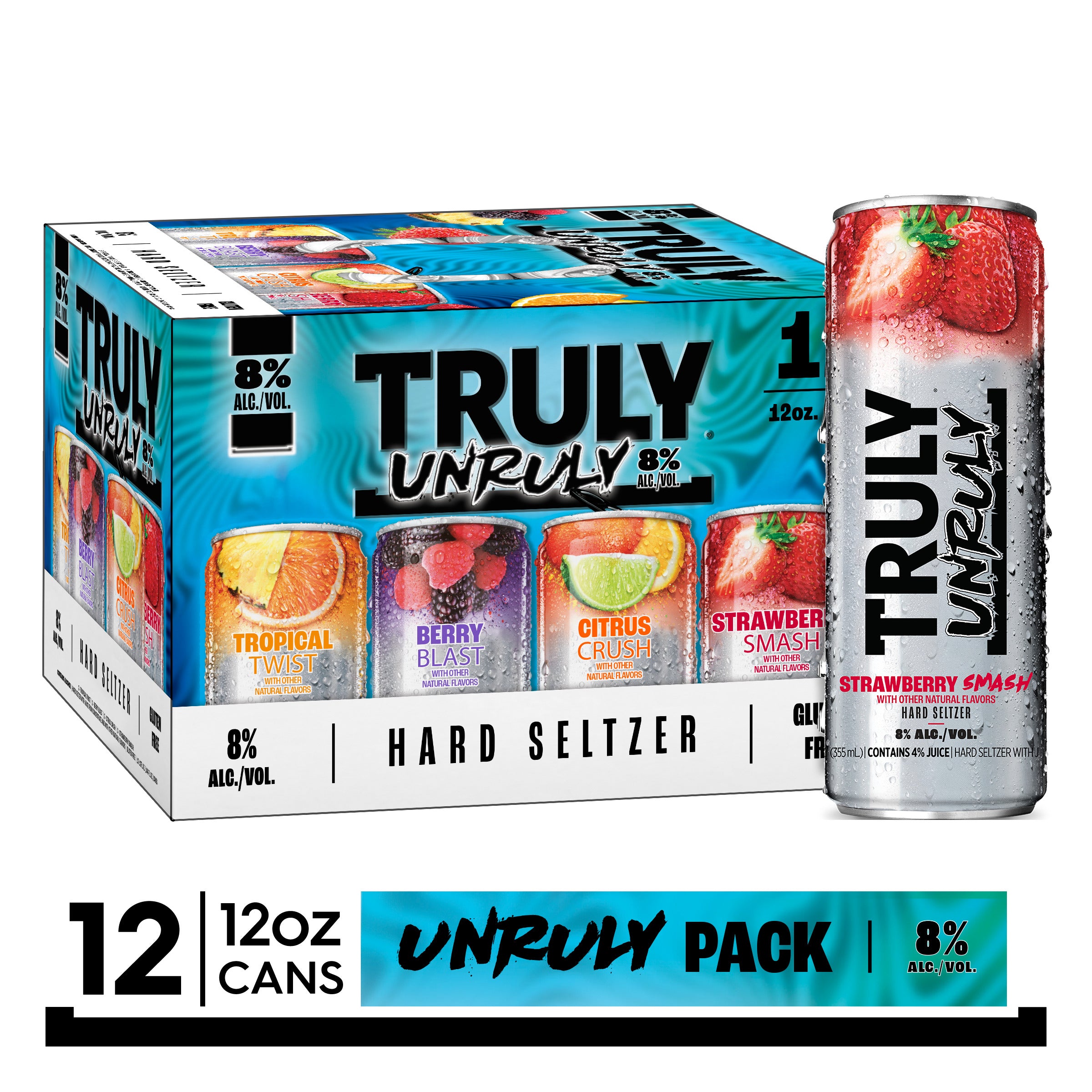 Truly Unruly Seltzer Sabores Variados Seltzer 12pck, 8% ABV