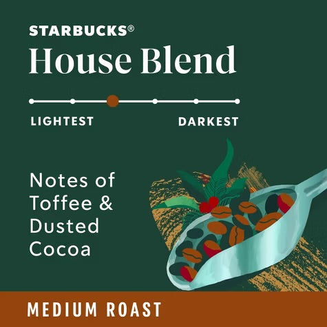 Starbucks Coffee Ground Bean House Roast