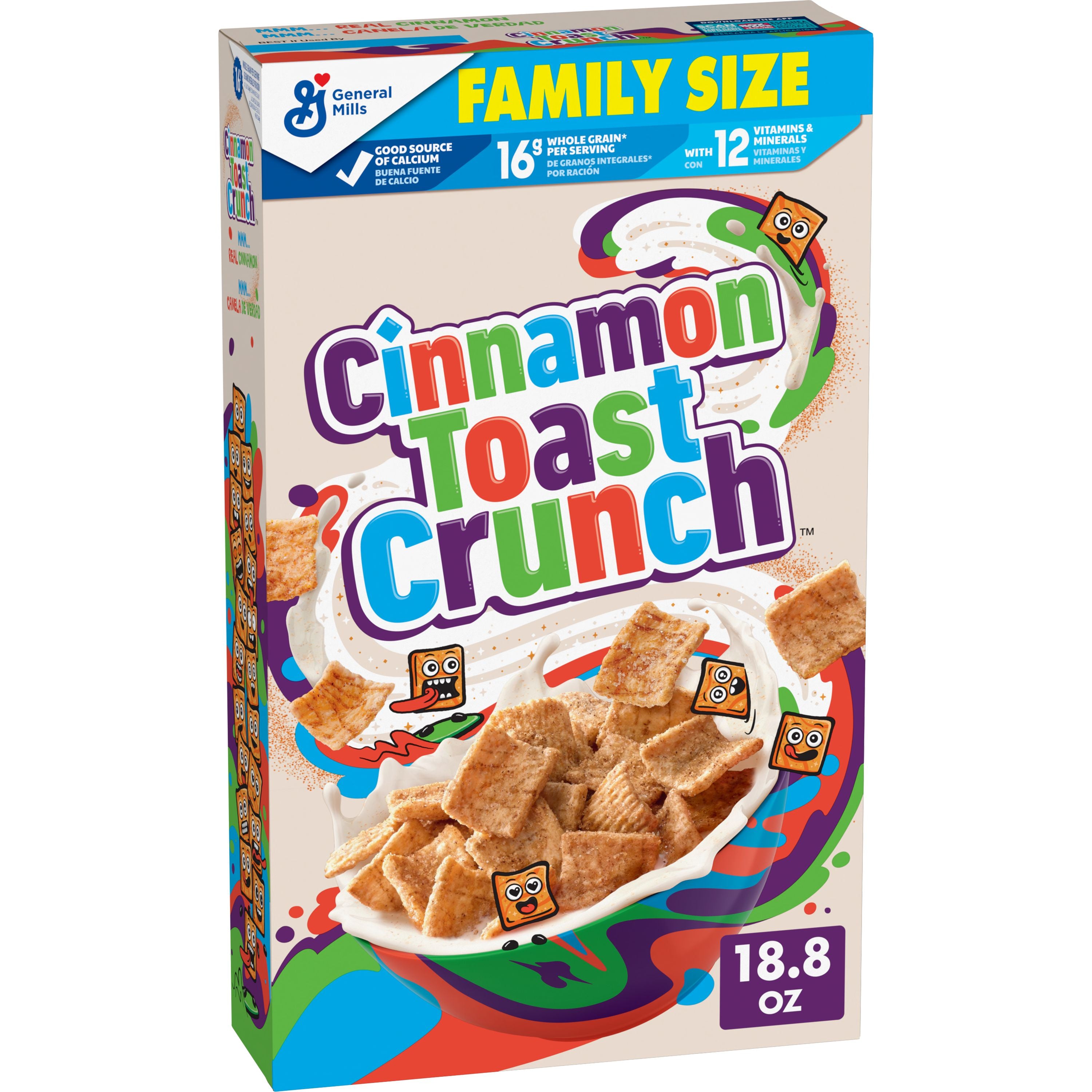 Cinnamon Toast Crunch Cereal Crujiente con Canela, Family Size, 18,8 oz