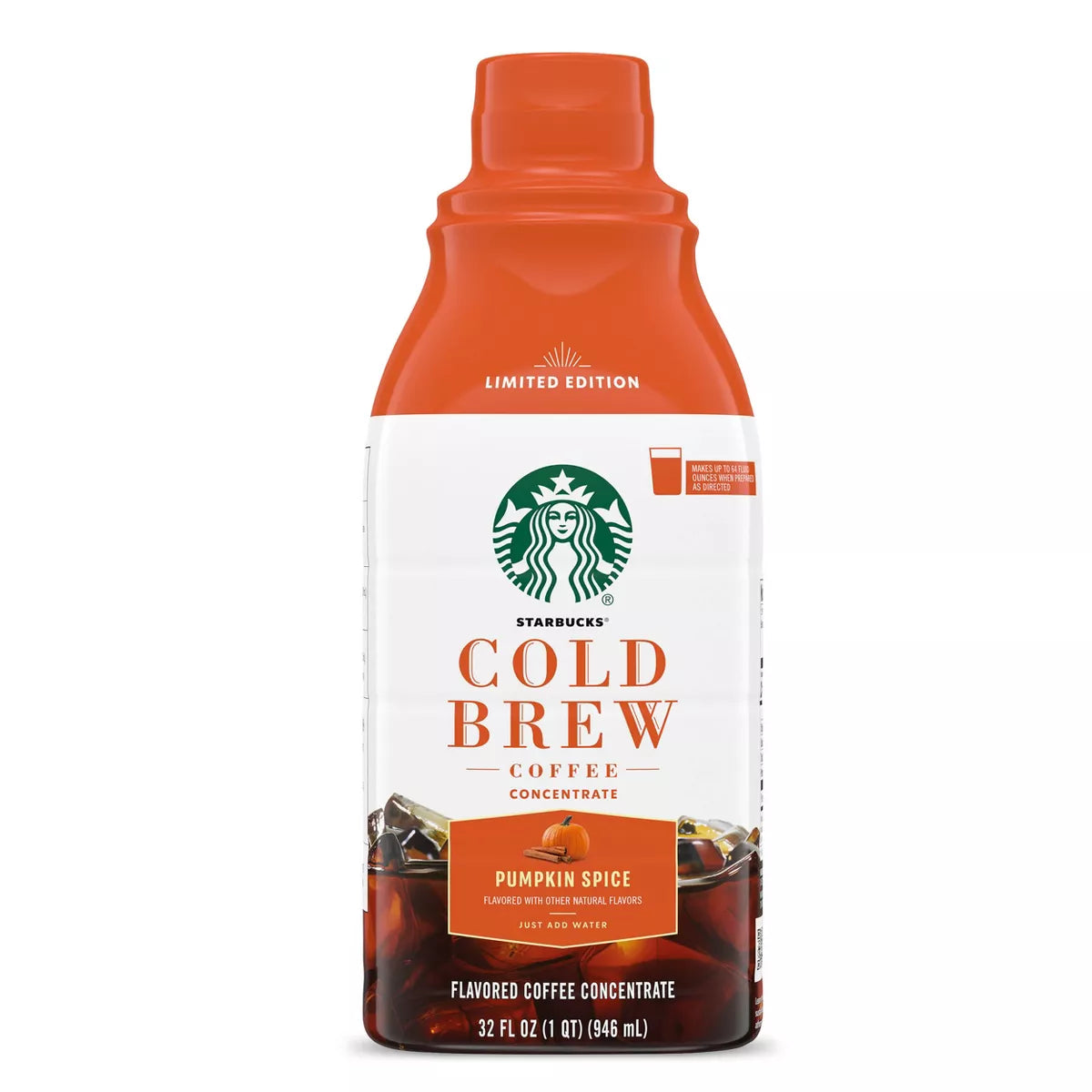Starbucks Cold Brew Coffee Concentrate Multi-Serve Pumpkin Spice