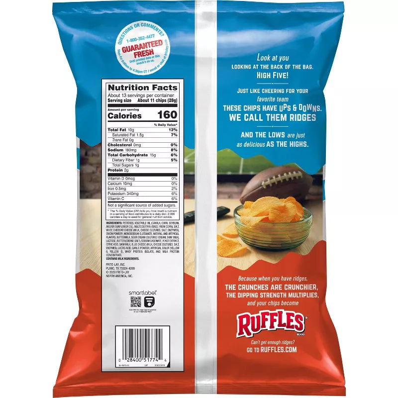 Papas Ruffles Cheddar And Sour Cream