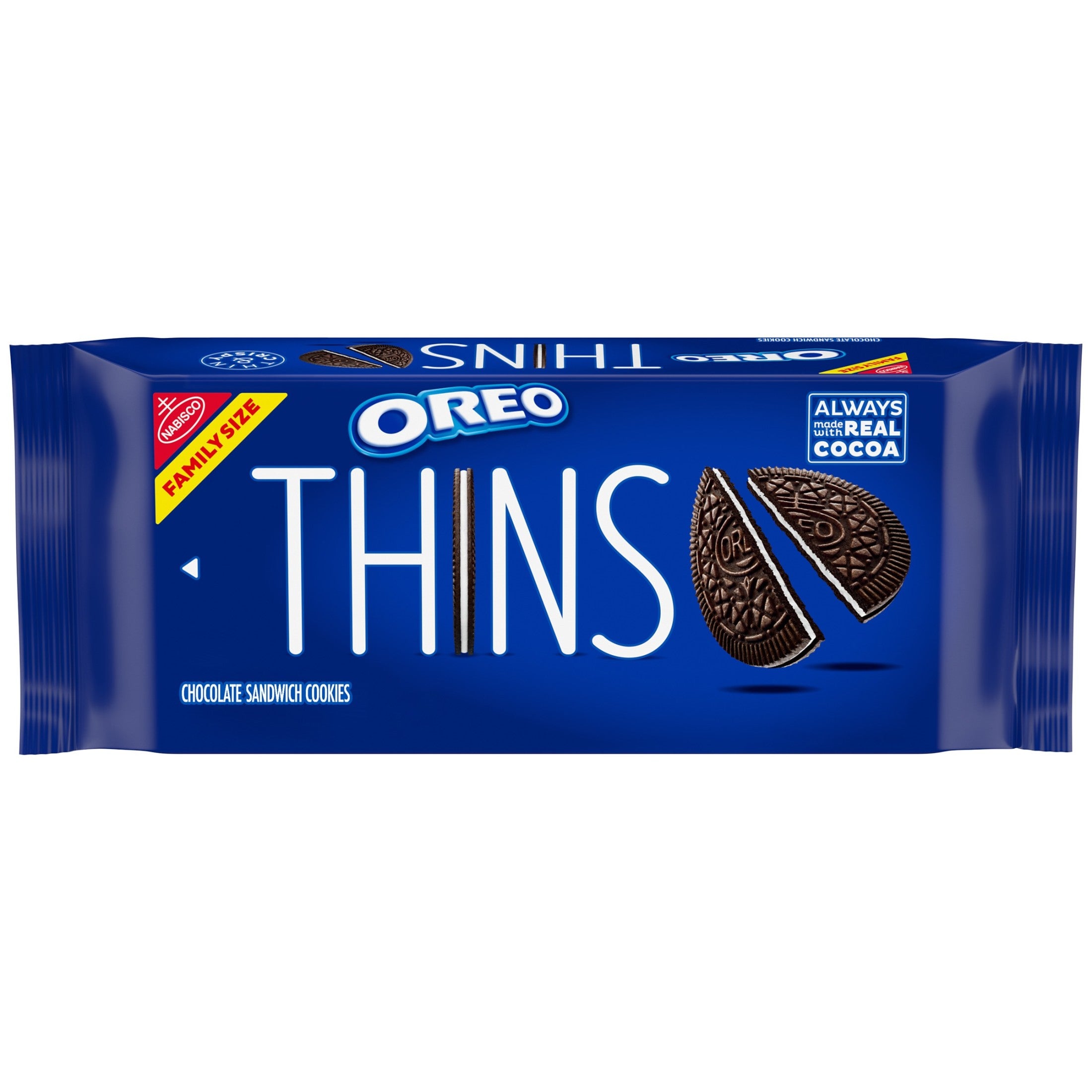 OREO Thins Galletas de Chocolate Finas, Tamaño Familiar, 11.78 oz