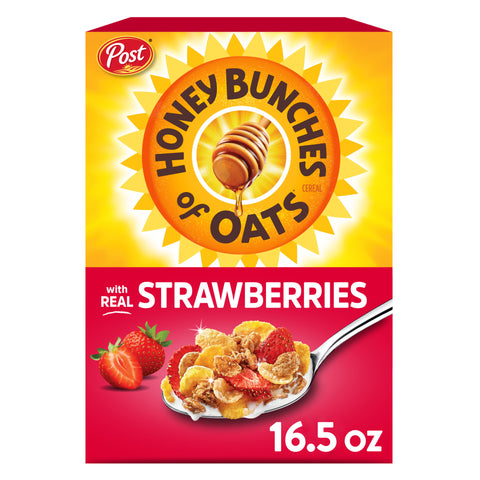 Honey Bunches of Oats Cereal de Avena con Miel y Fresa, 16.5 oz