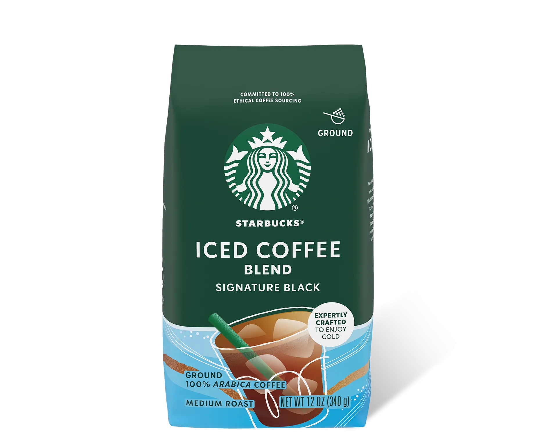 Starbucks Ground Coffee Iced Coffee Blend Signature Black