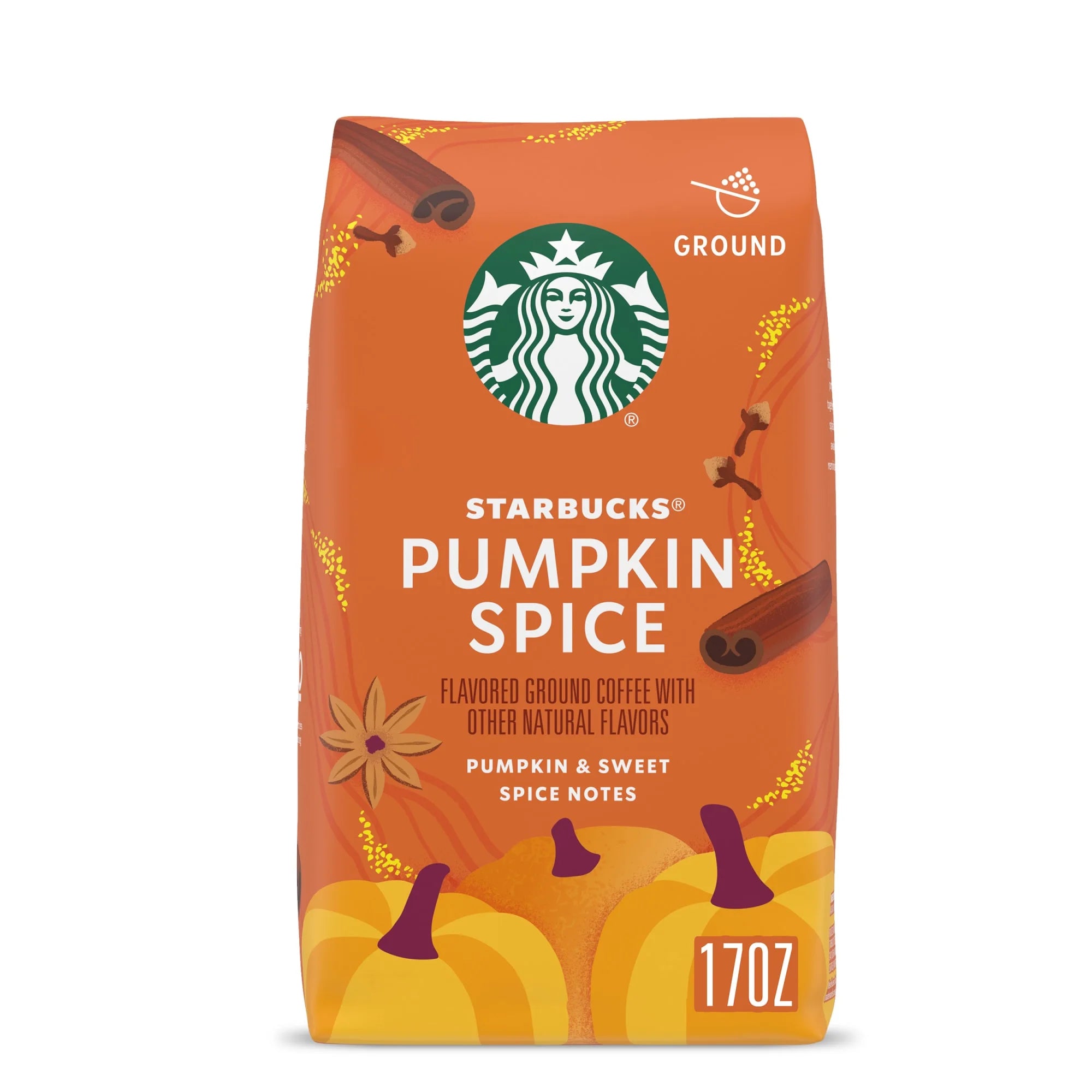 Starbucks Ground Coffee Pumpkin Spice Naturally Flavored