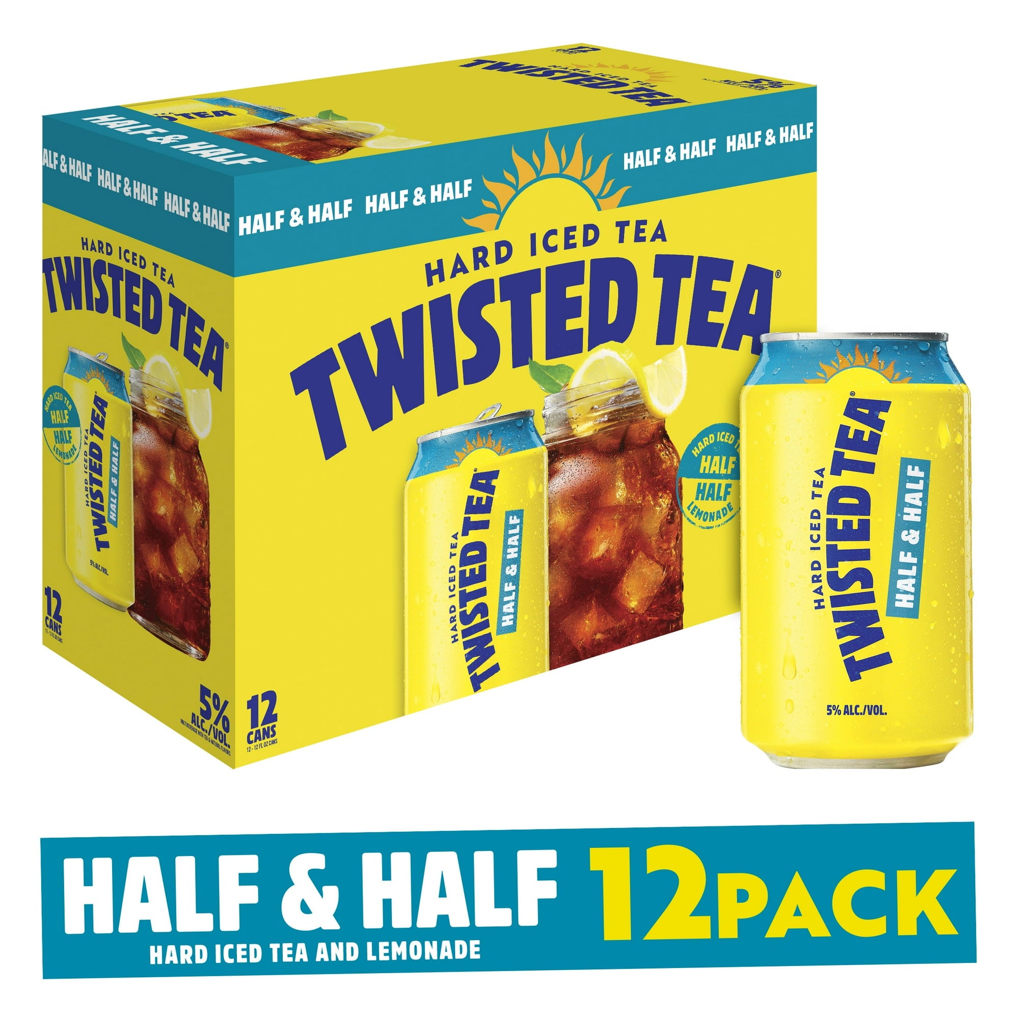 Twisted Tea Half & Half Té Helado y Limonada 12 Pack, 5% de alcohol