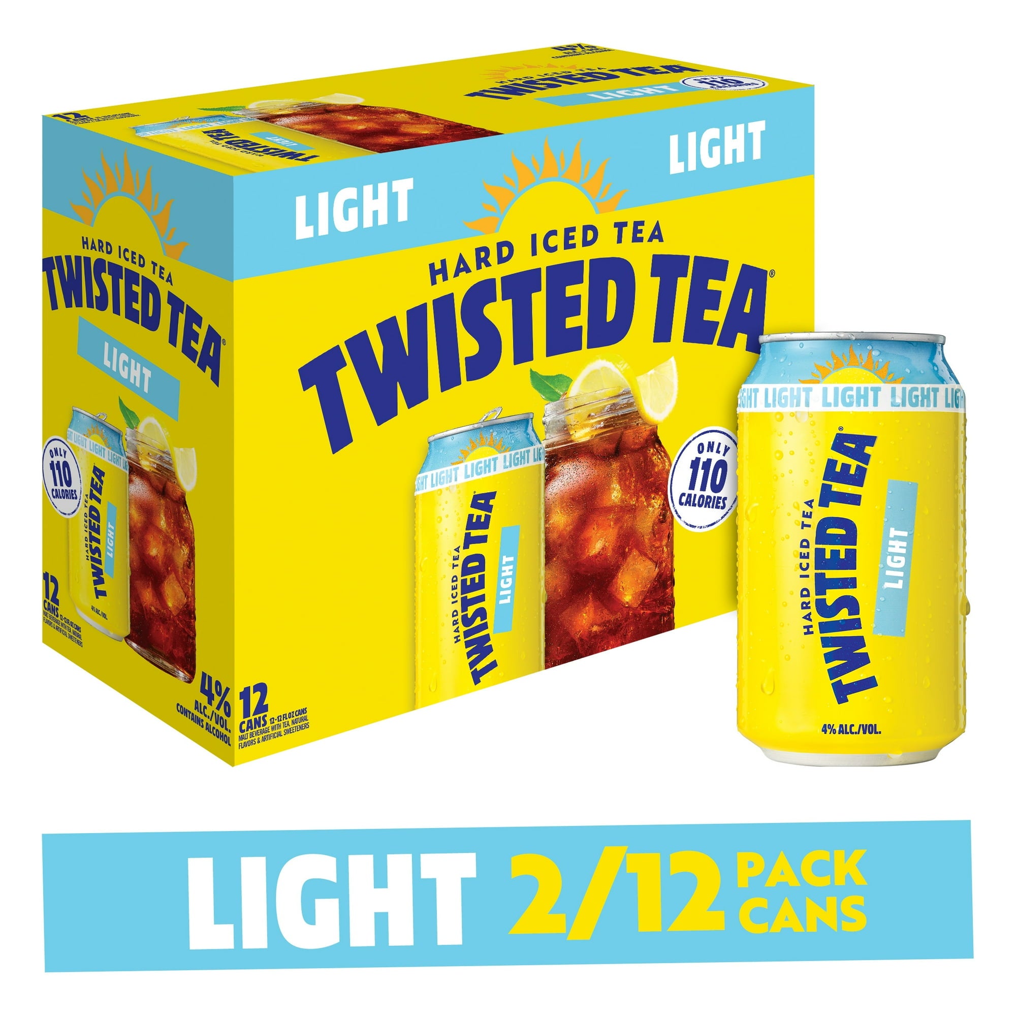 Twisted Tea Light Té Helado 12 Pack, 5% Alcohol