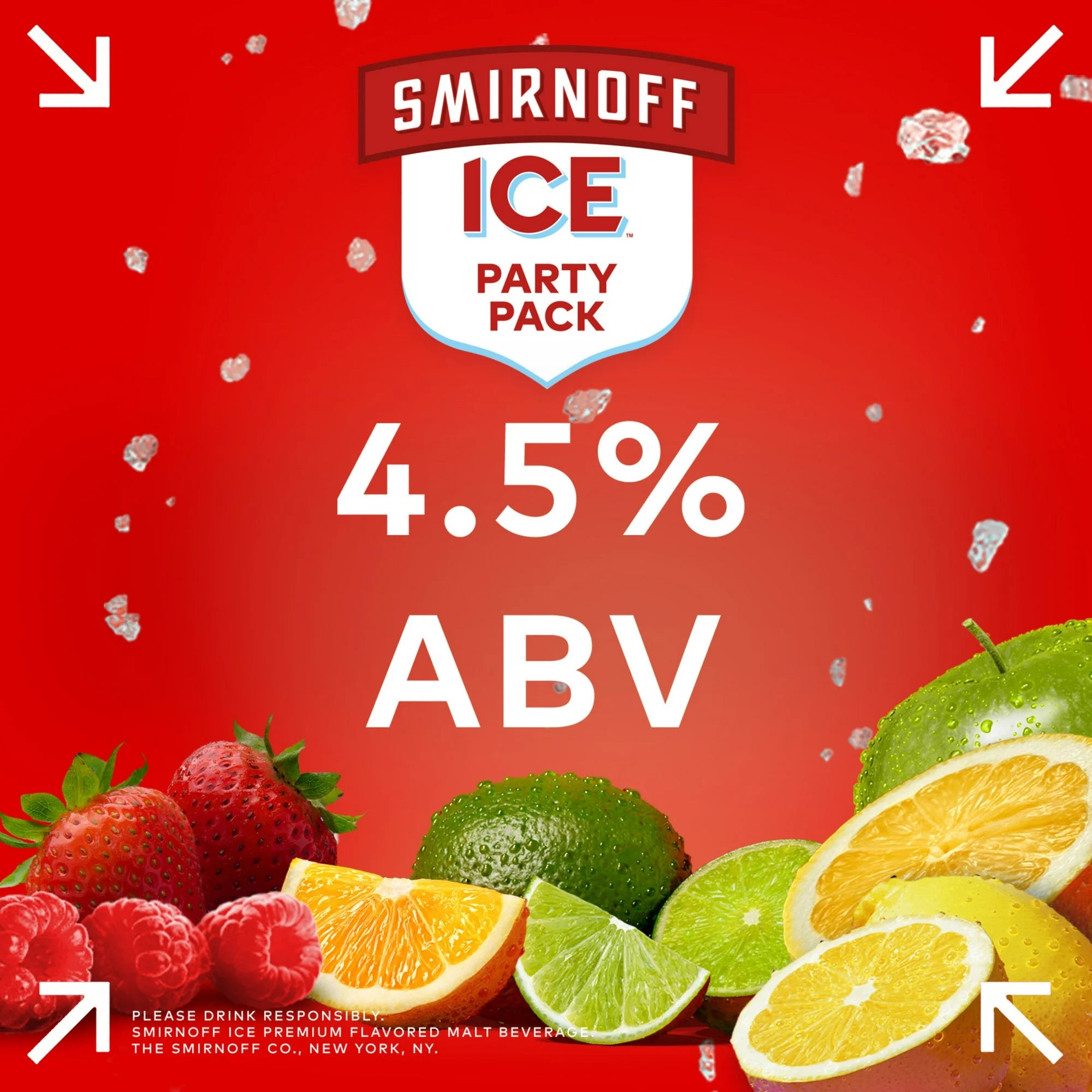 Smirnoff Ice Paquete Fiesta Variedad de Sabores, 12 Pack, 4,5 % de Alcohol