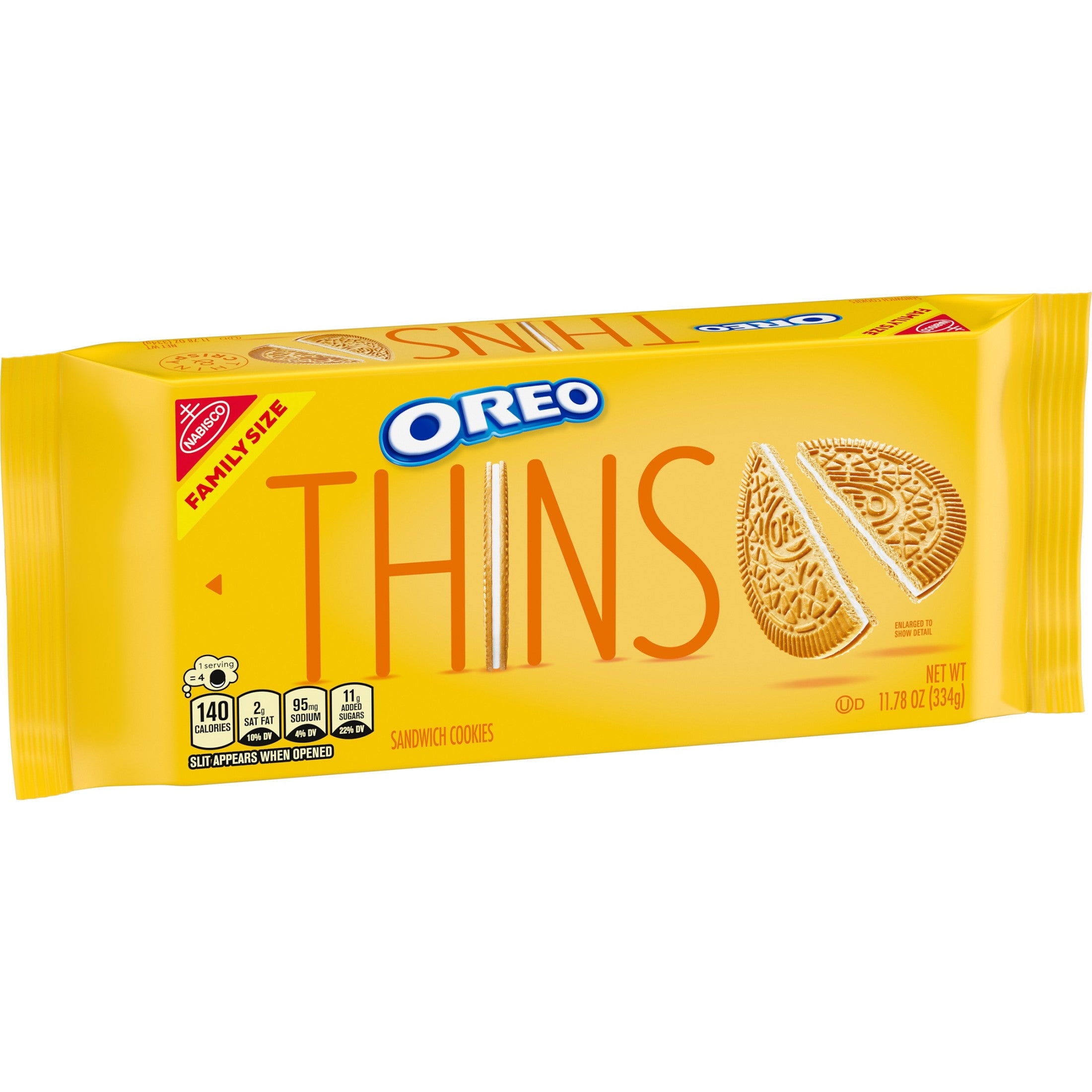 OREO Thins Galletas de Vainilla, Tamaño Familiar, 11.78 oz