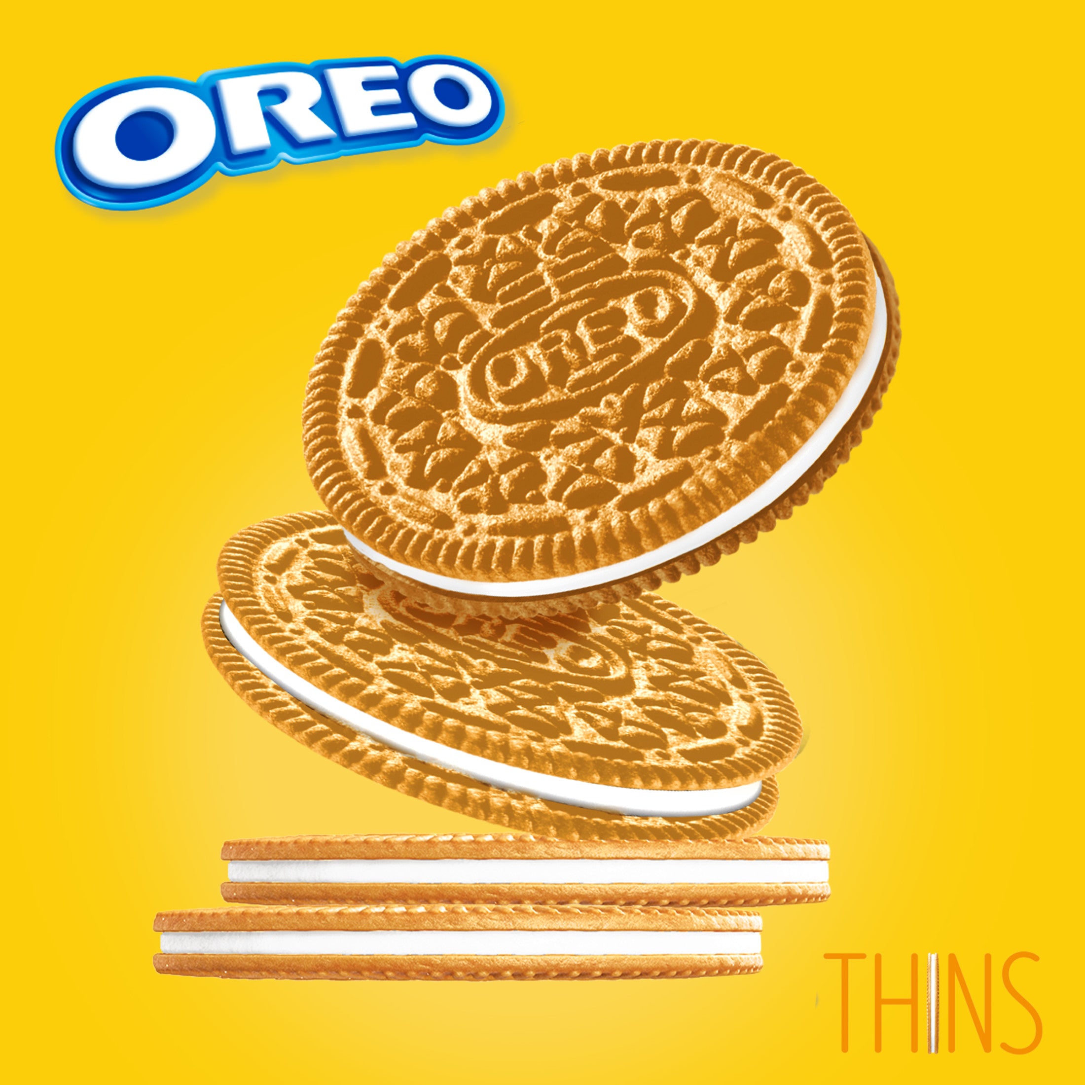 OREO Thins Galletas de Vainilla, Tamaño Familiar, 11.78 oz