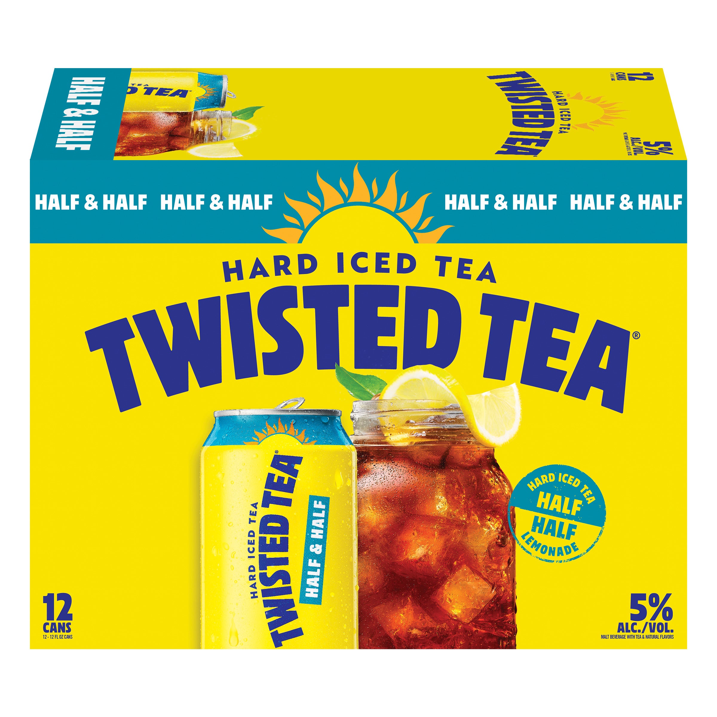 Twisted Tea Half & Half Té Helado y Limonada 12 Pack, 5% de alcohol